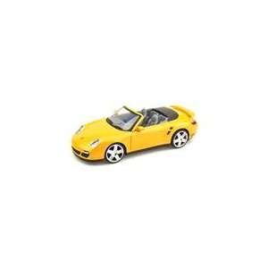  Porsche 911 Turbo Cabriolet 1/24 Yellow Toys & Games