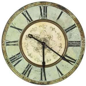   Wooden Wall Clock   Antique Blue Faux Antique: Everything Else