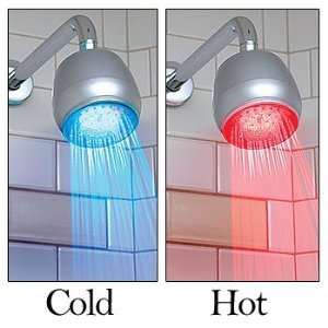  Red Hot Blue Cold Water LED Shower Light 