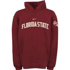   State Seminoles Nike Youth Team Wordmark Pull Over Hooded Sweatshirt