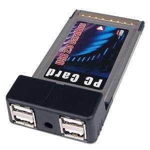  4 port USB 2.0 CardBus PC Card Electronics