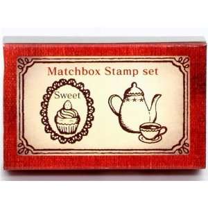  Matchbox stamp set cupcake coffeepot Toys & Games