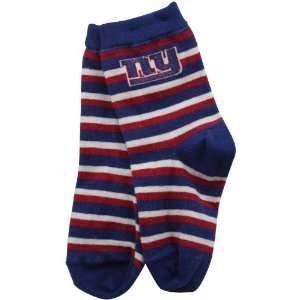   Giants Toddler Royal Blue Red Rugby Stripe Socks: Sports & Outdoors