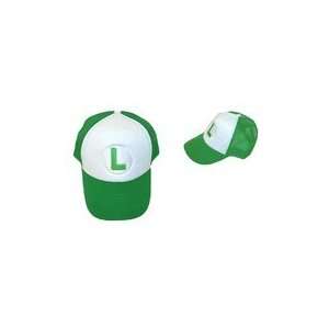  Super Mario Trucker Cap Luigi Two Tone White and Green 