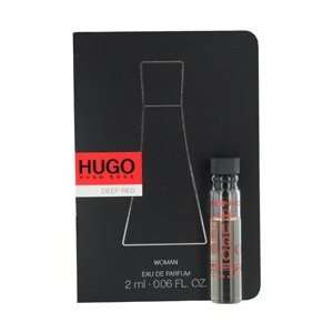  HUGO DEEP RED by Hugo Boss EAU DE PARFUM VIAL ON CARD MINI 