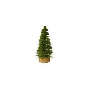   of 24 Moss Green Artificial Village Christmas Trees 3