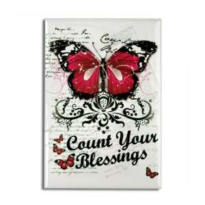  Rectangle Magnet Count Your Blessings Butterfly 