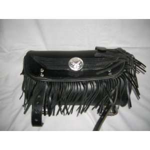  Small Heritage Leather Touring Motorcycle Bag (Fringes 