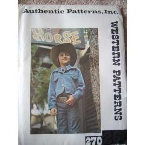com WESTERN PATTERNS BOYS SIZE 8 UNCUT SEWING PATTERN FROM AUTHENTIC 