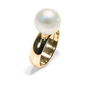   Sea Pearl Comfort Fit Ring 11.0 12.0mm 14K Gold   14K Yellow Gold 5.5