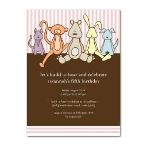  Birthday Party Invitations   Stuffed Animals: Girl By Jill 