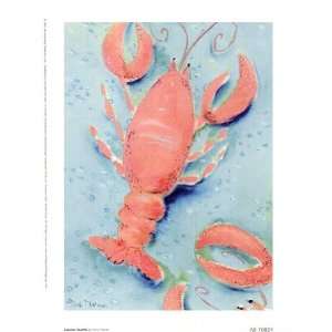   Lobster Shuffle Finest LAMINATED Print Dona Turner 6x8