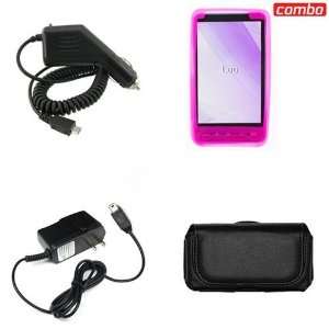  HTC HD2 Combo Trans. Hot Pink Silicon Skin Case Faceplate 