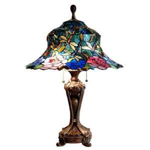 Tiffany style Roses Table Lamp 18 Shade 