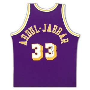 Kareem Abdul Jabbar Autographed 1979 1980 Lakers Away Jersey:  