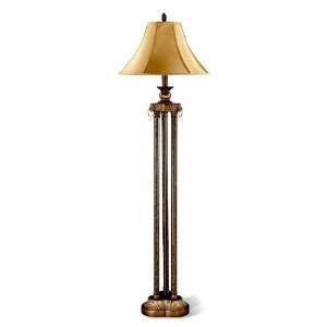 Traditional Style Floor Lamp With Fabric Lamp Shade And Lamp Base In 