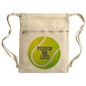  Messenger Bag Sack Pack Khaki Tennis Equals Life 