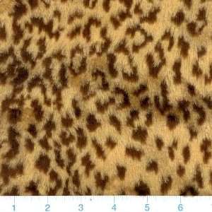  1 1/2 YD Plush Faux Fur Cheetah Tan/Black By The Each 