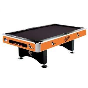    Baltimore Orioles Team Logo 8 Foot Pool Table: Sports & Outdoors