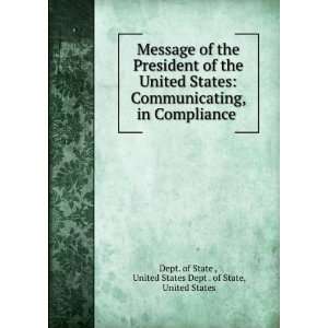   United States Dept . of State, United States Dept. of State  Books
