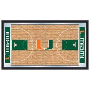  University of Miami Hurricanes Basketball Mirrored Sign 