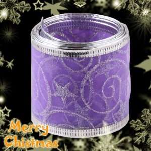   Purple Ornaments Bows for Christmas Tree Decoration: Home & Kitchen
