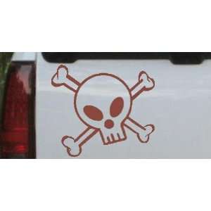Cute Skull And Cross Bones Skulls Car Window Wall Laptop Decal Sticker 