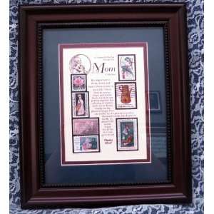  American Stamp Collectibles JR1932 10 X 12 Mom Framed Art 