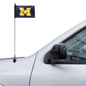  Michigan Wolverines 4 x 5.5 Navy Blue Car Antenna Flag 