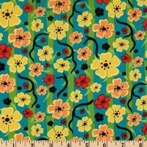 com 45 Wide Chinese Take Out Large Flowers Blue Fabric By The Yard 
