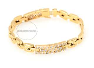 Cartier 18K Yellow Gold & Diamond Link Bracelet  