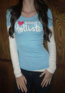 hollister aqua logo shirt features my heart belongs to hollister cute 