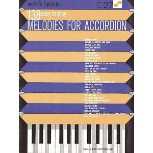  138 Easy to Play Melodies for Accordion   Book Musical 