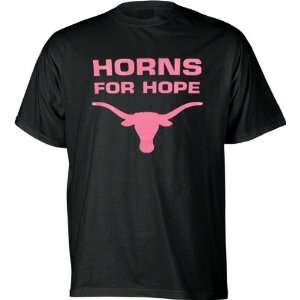  Texas Longhorns Black Horns for Hope T Shirt Sports 