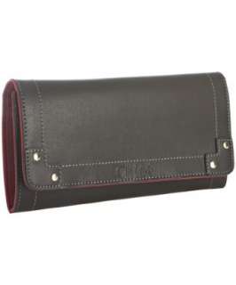 Chloe black faux leather Eden flap continental wallet   up 