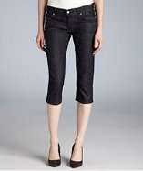 for All Mankind dark blue stretch denim cropped jeans style 