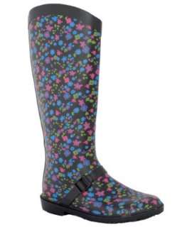   Capelli New York Matte Ditzy Floral Printed Ladies Riding Rain Boot