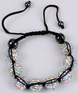   AB crystal ball shamballa bracelet;buy 10 items   