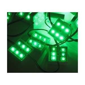  Green Waterproof LED Module   12vDC 6 Piranha LEDs, White 