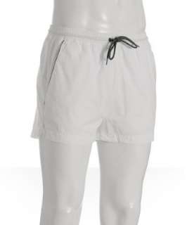Marc Jacobs white cotton drawstring swim shorts   