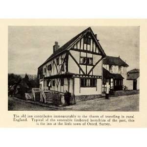  1932 Print England Surrey Oxted Town Old Bell Inn Lodging 