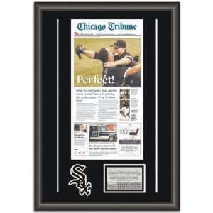   Chicago White Sox  Perfect Game  Framed Newspaper: Sports & Outdoors