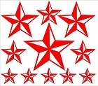 Nautical Star Red Decal Sticker   New