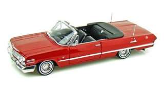 1963 Chevrolet Impala Convertible   1:24 Scale Diecast Model   Red 