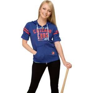  Chicago Cubs Womens Raw Edge French Terry Short Sleeve 