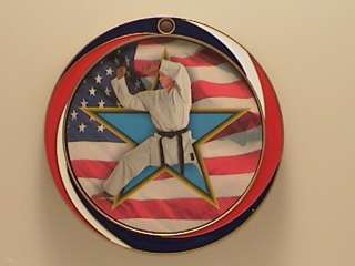 FCL  FLAG Martial Arts Karate Medal w/Ribbon Trophy  