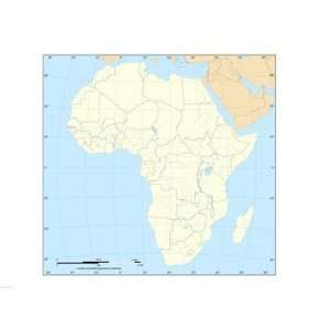  Map of Africa Poster (24.00 x 18.00)