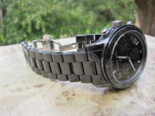 Michael Kors Womens Black Dial with Black Ceramic Bracelet Watch 