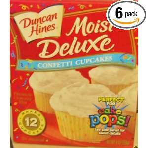CONFETTI CUPCAKES Duncan Hines Moist Deluxe / PERFECT FOR CAKE POPS 