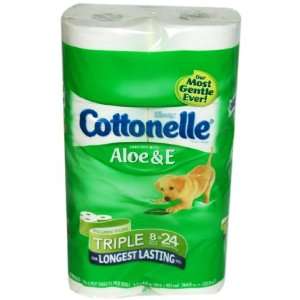  Cottonelle Aloe & Vitamin E Toilet Paper   8 Triple Rolls 